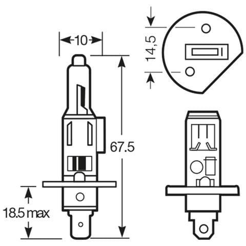Lampadina Extreme Quality 12v 55w H1 - Foto 2