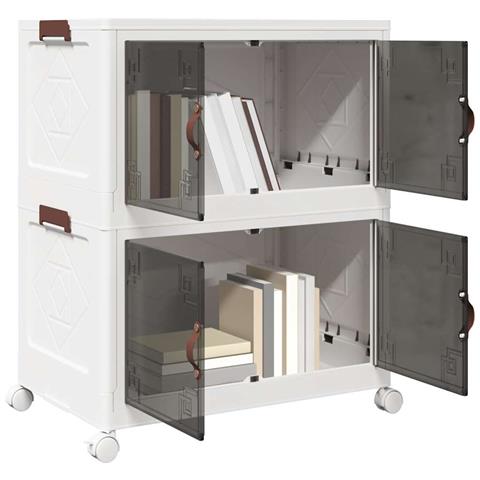 Scatola Portaoggetti Con Ruote 2 Livelli 75 L 64x40x76 Cm - Foto 1