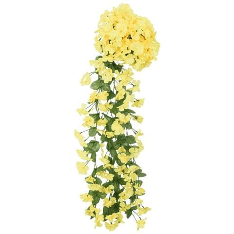 Ghirlande Fiori Artificiali 3 Pz Giallo 85 Cm - Foto 3