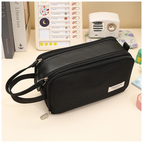 Astuccio Di Grande Capacità, Portamatite Multistrato Con Cerniera Black - Foto 1