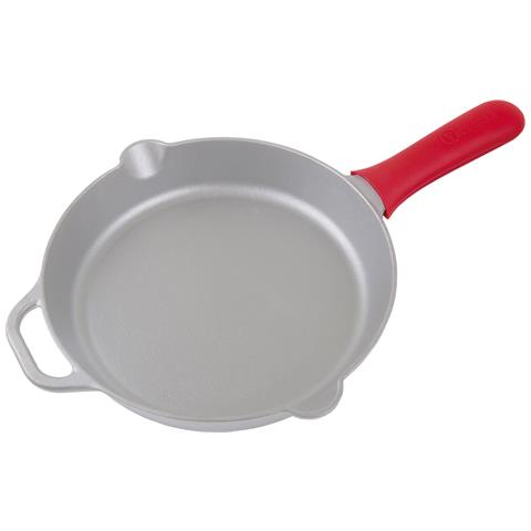 35617 Supporto In Silicona Per Manico Caldo Per Padelle In Ghisa Ø 25-30cm Coprimanico Rosso - Foto 2