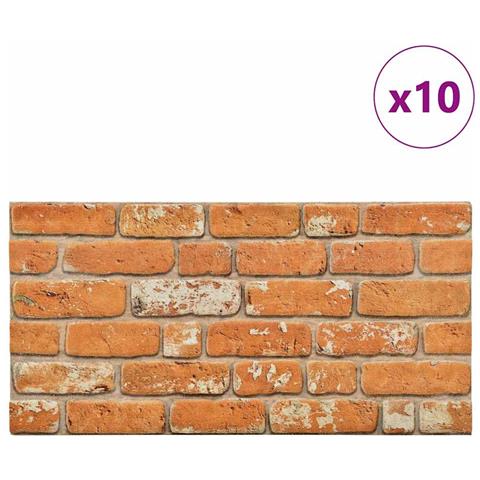 Lusso Casadino -  Pannelli Murali 3d Con Design Mattoni Marrone Chiaro 10 Pz Eps - Foto 2