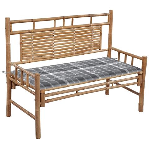 Lusso Casadino -  Panca Da Giardino Con Cuscino 120 Cm In Bambù - Foto 2