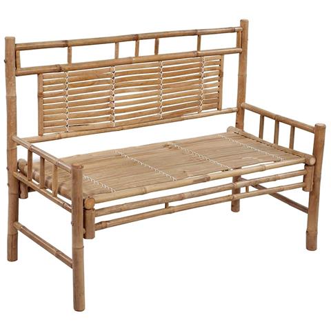 Lusso Casadino -  Panca Da Giardino Con Cuscino 120 Cm In Bambù - Foto 1