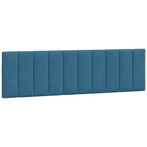 Cuscino Testiera Blu 180 cm in Velluto - Foto 1