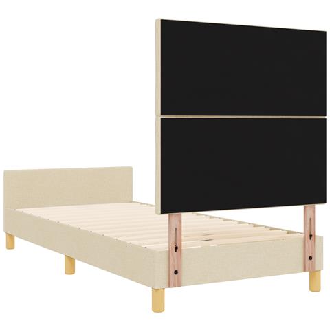 Struttura Letto in Panna, 100x200 cm, realizzata in Tessuto - Foto 9