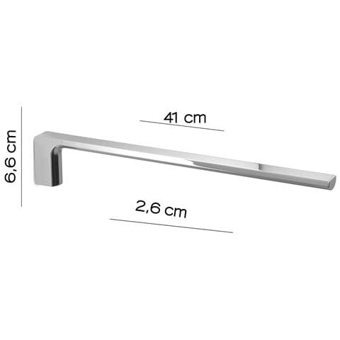 Portasalviette Fisso A 1 Braccio Da Muro In Ottone E Cromall Pi22 Serie Pirenei Cromato - Foto 2