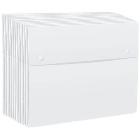 Portafoglio Per Documenti A4 Con Doppio Bottone - Confezione Da 10 - Materiale Pp White - Foto 1