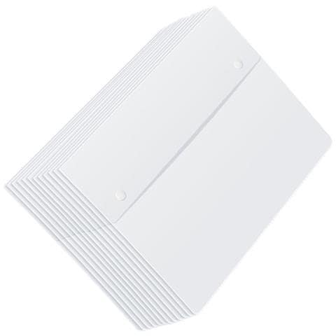Portafoglio Per Documenti A4 Con Doppio Bottone - Confezione Da 10 - Materiale Pp White - Foto 3