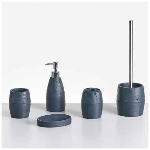 Set Da 5 Accessori Per Il Bagno Yarapa Blu Scuro - Foto 2