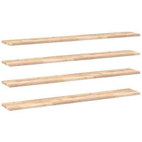 Mensole da Parete 4 pz 120x20x2 cm Legno Acacia Non Trattato - Foto 1
