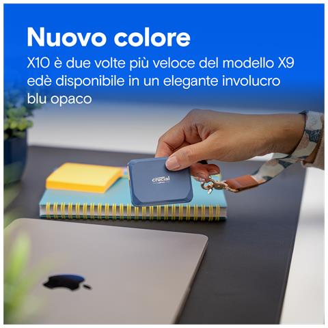 X10 2 TB USB tipo-C USB 3.2 Gen 2x2 Blu - Foto 6