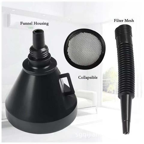 Imbuto Per Carburante Nero Con Filtro A Rete - Versatile Per Auto E Moto - Foto 3