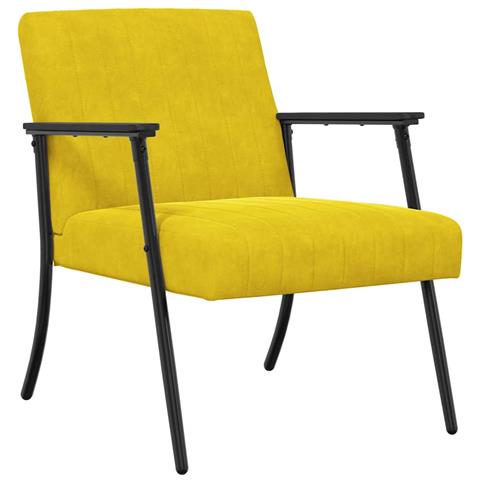 poltrona Giallo 59 x 75 x 78 cm Velluto - Foto 1