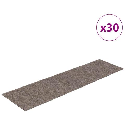 Tappetini per scale autoadesivi 30 pz 76x20 cm Beige Rettangolari - Foto 1
