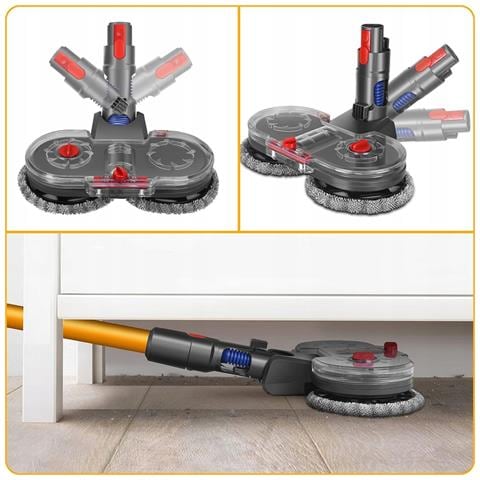 Spazzola Mop Per Aspirapolvere Compatibile Con Dyson V7 V8 V10 V11 V15 - Multifunzionale, 160 Rpm, 2 Panni Lavabili - Foto 2