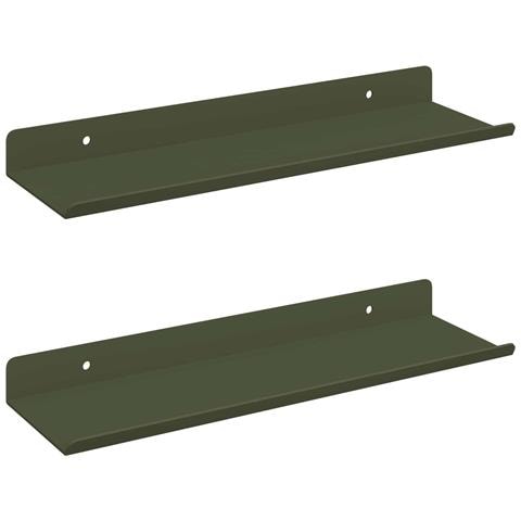 Scaffale da parete 2 pcs Verde oliva 30 x 9 x 2,5 cm - Foto 1