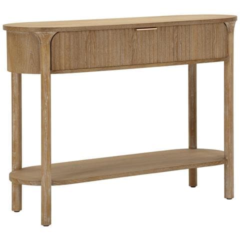 Console Goteborg In Legno Abete Naturale Con Cassetto E Ripiano 110x40x80 Cm - Foto 1