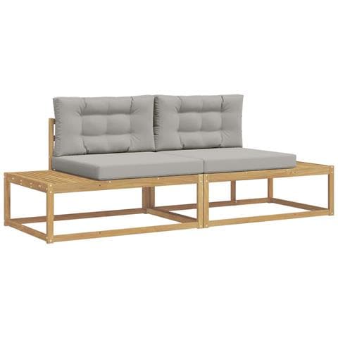 Set di divani da esterno Bianco 230,5 x 83 x 73 cm Poliestere - Foto 1