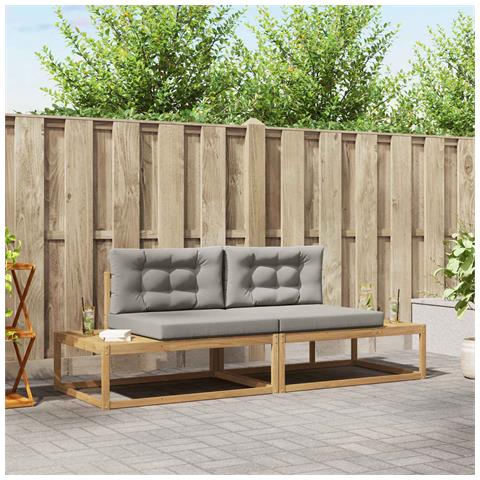 Set di divani da esterno Bianco 230,5 x 83 x 73 cm Poliestere - Foto 2