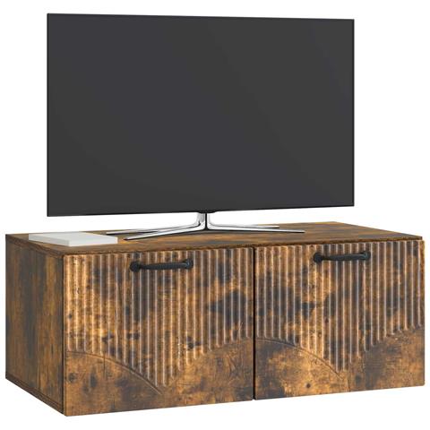 Mobile Porta TV da Muro Rovere Fumo 78,5 x 41 x 30 cm - Foto 2