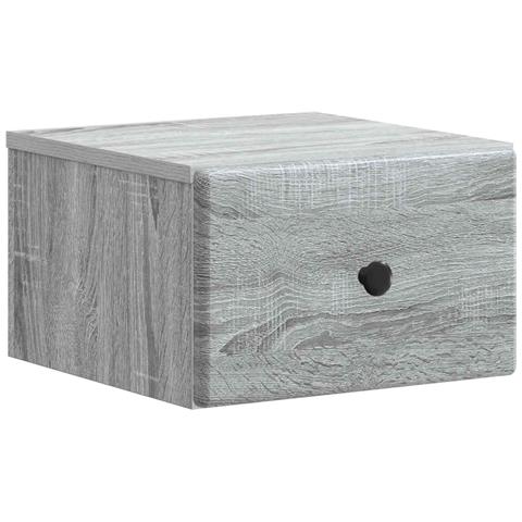 Mobiletto da notte a muro Grigio Sonoma 34,5 x 33 x 20 cm - Foto 1