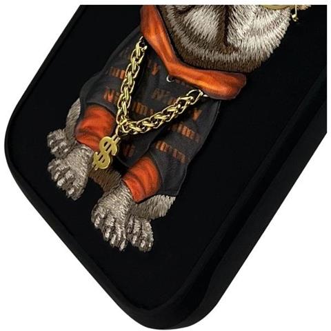 Custodia Per Telefono Nera In Silicone Con Disegno Di Cane Per Iphone 16 Pro Nimmy - Foto 7