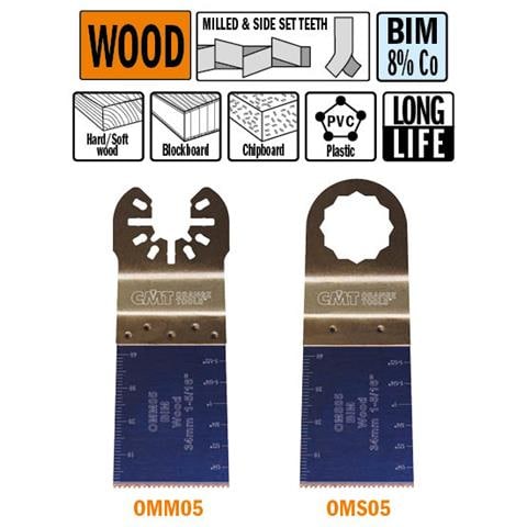 5 Lame Per Taglio Legno Bim 34x40mm 18tpi-o Oms05-x5 - Foto 1