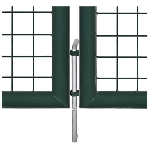 Recinzione Da Giardino 289x100 Cm / 306x150 Cm Acciaio Verde - Foto 2