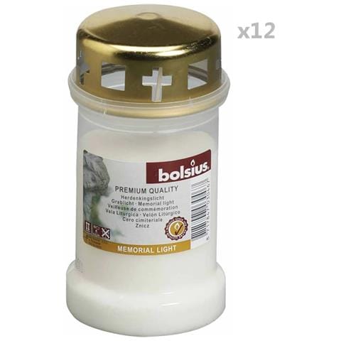 Candele Commemorative con Tappo No 3 12 pz Trasparenti - Foto 1
