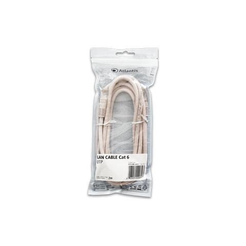 CAVO RETE CAT. 6 UTP (cavo patch) ATLANTIS P019-LAN 6-U-2 - 2Mt - Foto 2