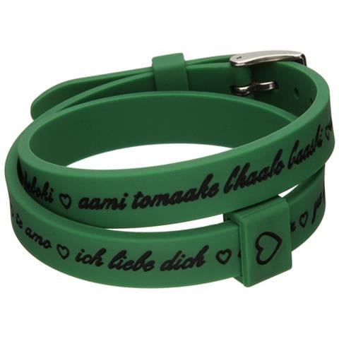 Mod. I Love You Silver - Bracciale In Silicone / silicone Bracelet - Foto 1