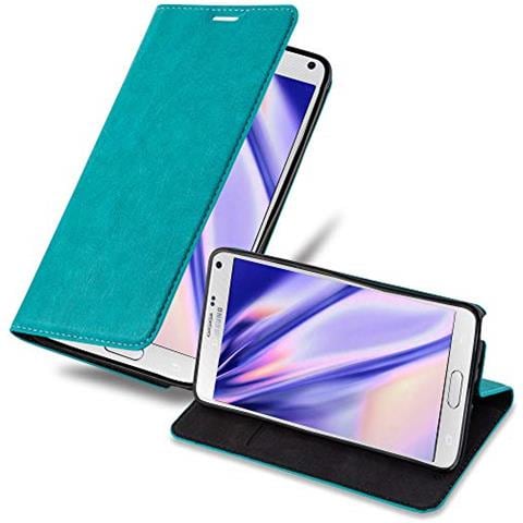 Custodia Compatibile Con Samsung Galaxy Note 4 In Turchese Petrolio - Coperchio Protettiva Con Chiusura Magnetica, Funzione Stand E Tasca Per Le Carte - Foto 1
