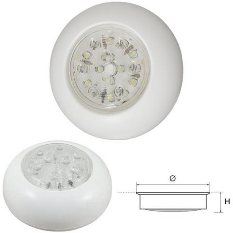 Plafoniera Push On 16 Led 12v Luce Bianca 4500k 110mm H44mm 230lm #mt2145674 - Foto 2