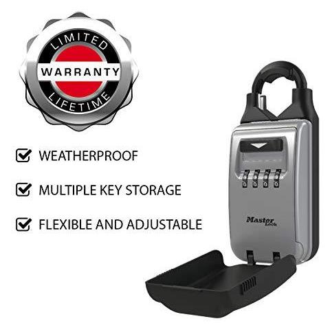 5420eurd Chiave Di Sicurezza Con Lanello Di Trazione Regolabile Combinazione Outdoor-resistente Agli Agenti Atmosferici 5420eurd-select Accesso Lock Box - Foto 2