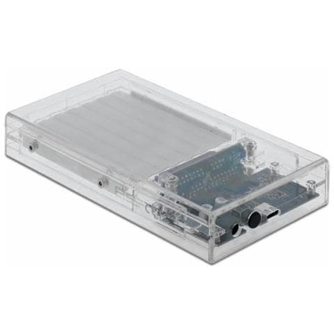 External Dual Enclosure For 2 X 2.5"" Sata Hdd / Ssd With Usb Type-c - Speichergehuse - 2.5"" (6,4 Cm) - Sata 6gb / s - 6 Gbit / s - Usb 3,2 (gen 1) - Durchsichtig (42622) - Foto 3