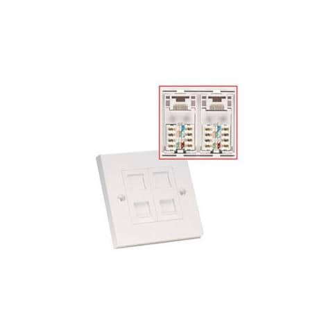 60566, Bianco, 2 x RJ-45 - Foto 1