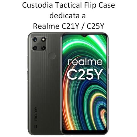 Custodia Originale Field Notes Pro Flip Case Per Realme C21y - C25y Black - Foto 2