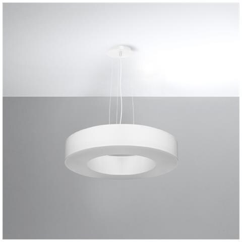 Lampada A Sospensione Saturno Slim 50 Sollux Bianco Ø500x1100 Mm Vetro - Foto 1