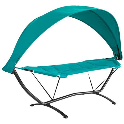 Amaca Con Supporto E Tettuccio Da Giardino L92*p214*a72cm, Portata Fino A 150 Kg Con Cinturini Anticaduta Ogs51-tb (blu)  - Foto 1