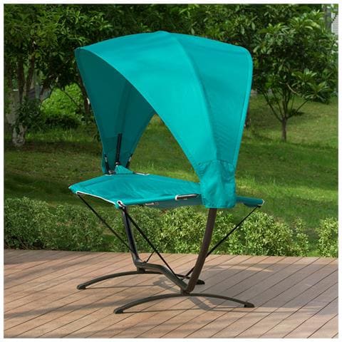 Amaca Con Supporto E Tettuccio Da Giardino L92*p214*a72cm, Portata Fino A 150 Kg Con Cinturini Anticaduta Ogs51-tb (blu)  - Foto 5