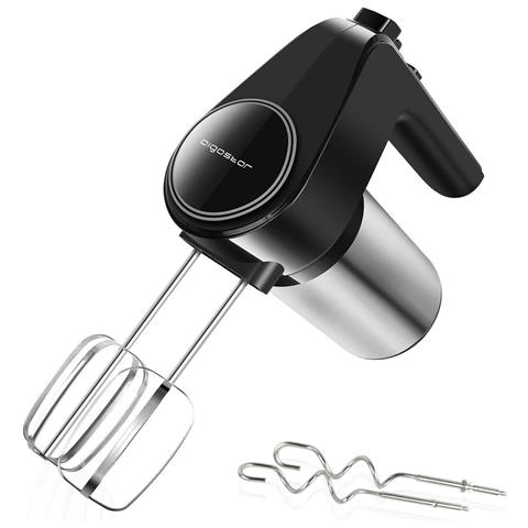 Sbattitore Elettrico Hanson con 6 Livelli Velocità Regolabili E Turbo Boost Potenza 300W Colore Nero /Inox - Foto 1