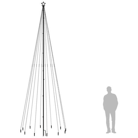 Albero Di Natale Con Puntale Colorato 732 Led 500 Cm - Foto 2