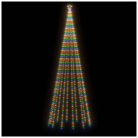 Albero Di Natale Con Puntale Colorato 732 Led 500 Cm - Foto 9