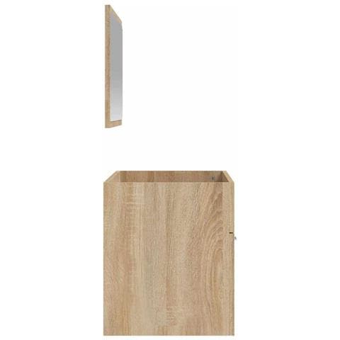 Mobile Da Bagno Con Specchio Rovere Sonoma In Legno Multistrato - Foto 2