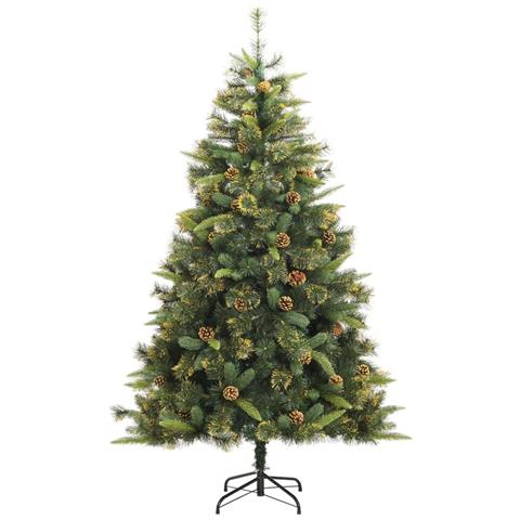 Albero Di Natale Artificiale Incernierato Con Pigne 180 Cm - Foto 2