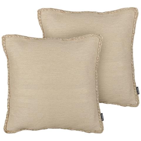 Set Di 2 Cuscini Elliottia Iuta 45 X 45 Cm Beige Tinta Unita - Foto 2