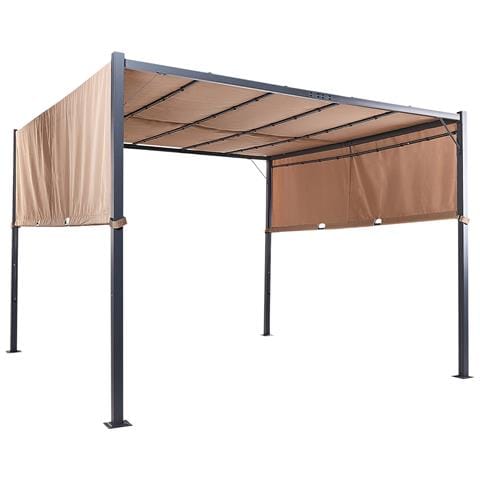 Pergola Marrone Con Luci Led 310 X 310 Cm Parga - Foto 2