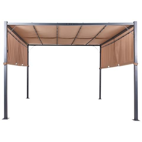 Pergola Marrone Con Luci Led 310 X 310 Cm Parga - Foto 7