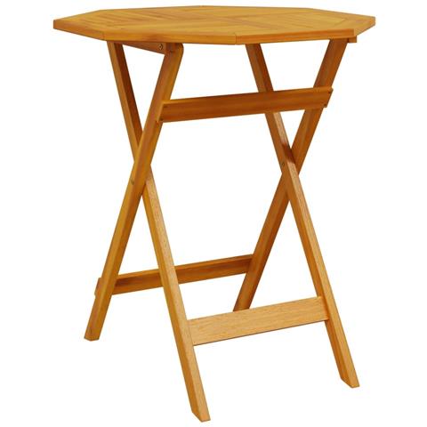 Tavolo Da Giardino Pieghevole 70x75cm Legno Massello Di Acacia - Foto 2